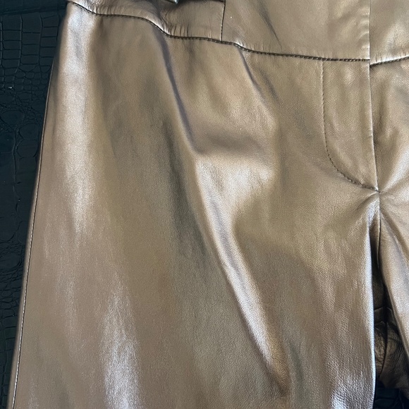 Cache Leather pants Bonze Gold  jeans size 12 Vintage Nwt - Picture 3 of 17